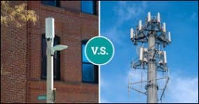A 5G wireless tower will fit on a light pole to serve a local neighborhood, instead of a massive tower that serves a large area.