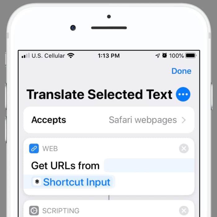 Examine shortcuts from the Shortcuts Gallery to learn how to build your own