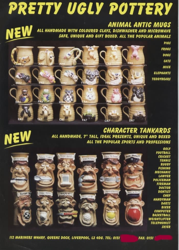 All the above images are from Pretty Ugly Pottery's leaflets - and are probably collectibles themselves now.