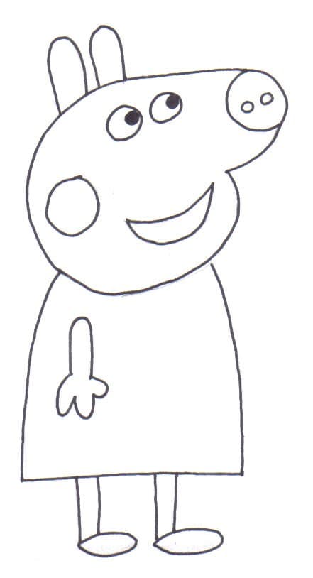 I inked my Peppa Pig, but this was optional, so you don't have to.