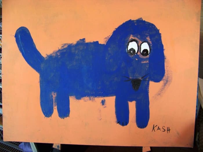 Famous Blue Dog by 3-year-old, Kash