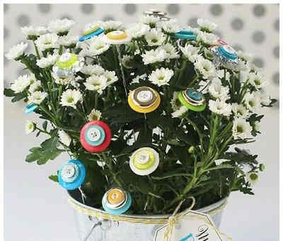 Button Bouquet for Mom