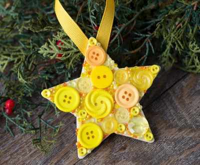Button Star Ornament