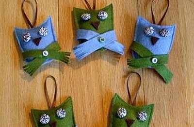 Tiny-Eyed Owl Ornaments
