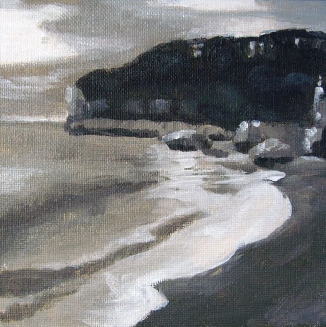 Value study of sea view. A value study makes it much easier for you to mix the right colors for each area.