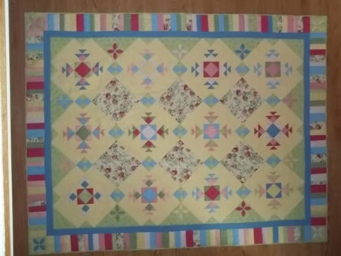 "Summer Breezes," my original design using traditional block. Won Best in Show at a non-juried show.