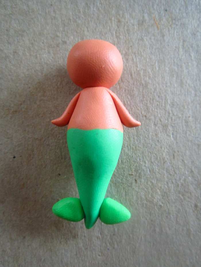 How to Make a Cute Polymer Clay Mermaid