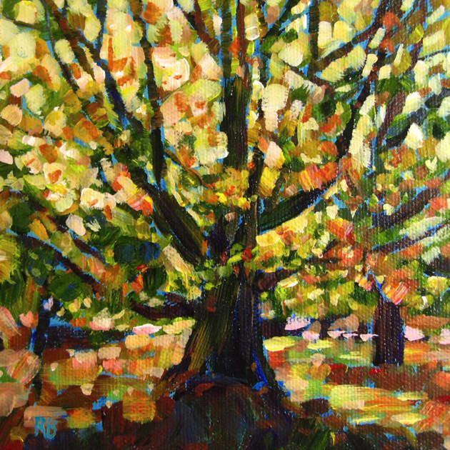 Vibrant and loose brushstrokes create a sense of freedom and movement. "Vibrant Tree I", by Robie Benve