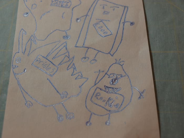 Pick out the doodle that you want to turn into a stuffed animal. I chose "Rockie" down in the lower right-hand corner.
