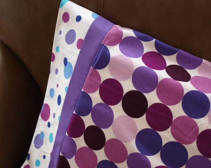 Make a bright and sassy pillowcase for a preteen girl. They will love it. Let them choose the fabrics for even more fun!