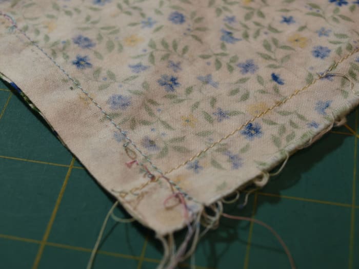 Backstitch at the beginning and end when preparing the main section of the pillowcase.