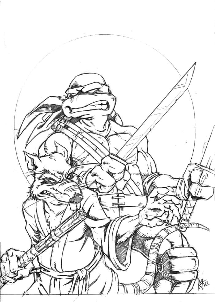 Teenage Mutant Ninja Turtles Printable Coloring Pages - FeltMagnet