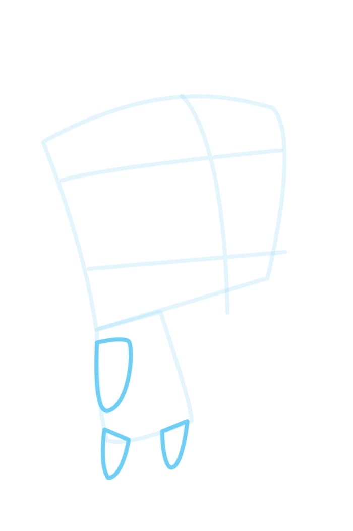 Step 4. Begin drawing outlines of the limbs.