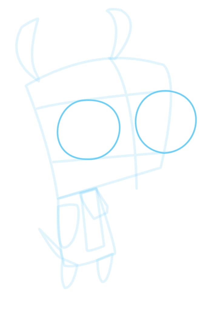 Step 8. Start adding in Gir's features.