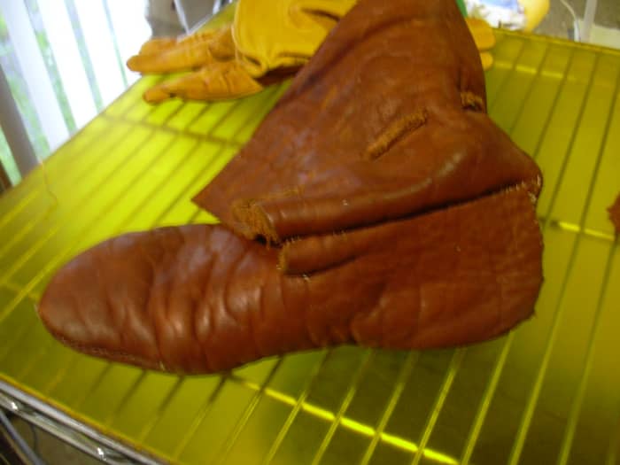 I walked in wet grass and let them dry on my feet to help the moccasins shape comfortably to my feet.