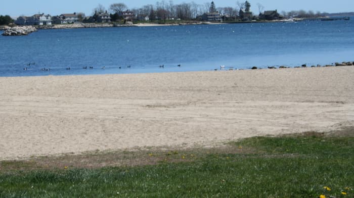 Consider the colors at the beach. This photo shows green grass, tan sand, and blue water. The possibilities are endless for mixing colors to use in scrapbook pages.