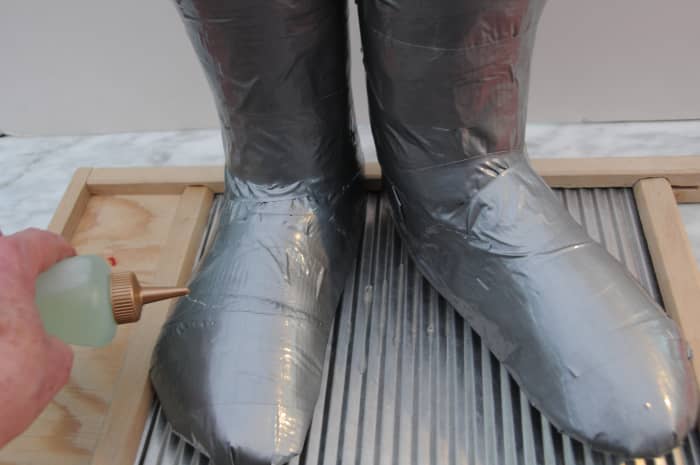 Duct Tape Shoe Lasts made as per the tutorial in the first part of this two part tutorial.