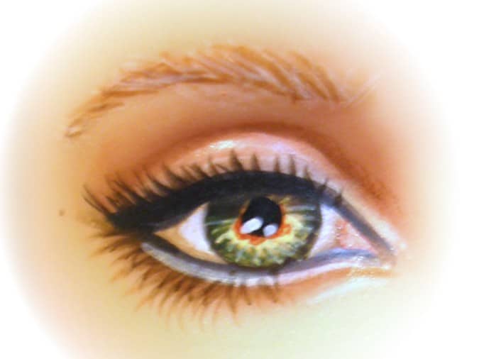 Magnification of the eye