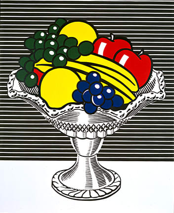 This image blurs the lines of the still life genre, well known in fine art, with that of a comic or a cartoon.