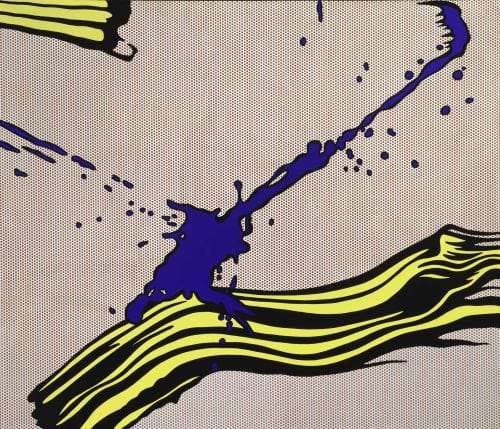 Brushstroke with splatter—clearly, this is a statement about the abstract expressionist, the hero of the modern art world.