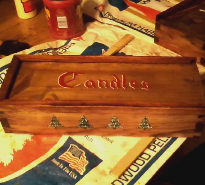 This box was made for a friend and is nearly completed. Boxes can be left plain or decorate to suit!