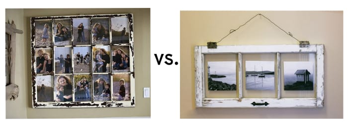 http://dishfunctionaldesigns.blogspot.com/2012/01/reclaimed-windows.html / http://marcatiyolil.com/diy-vintage-window-pane-photo-frame/
