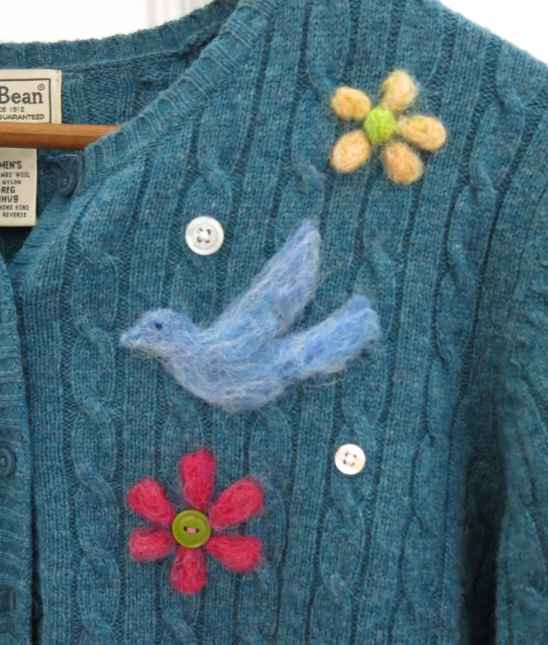DIY Tutorial Decorate a Sweater With NeedleFelted Designs