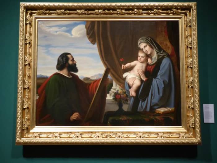 Jakob von Steinle (1810–1886) shows St. Luke painting the Virgin and Child. Copyright image by Frances Spiegel with Permission from The Royal Collection Trust. All rights reserved.