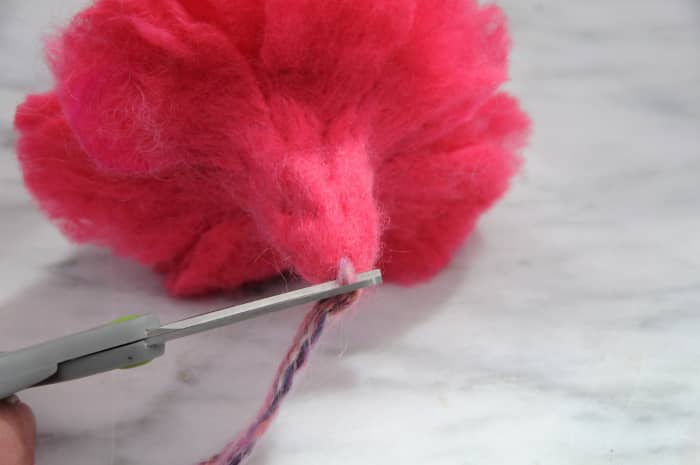 You may wish to put a few blind stitches through the stem to make sure it holds properly. Rub afterwards with soapy water.