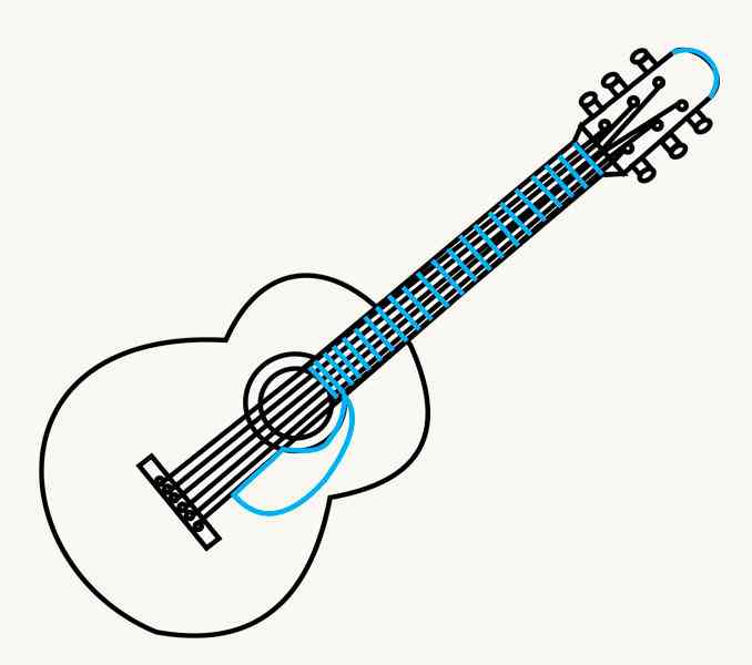 step-by-step-drawing-of-a-guitar