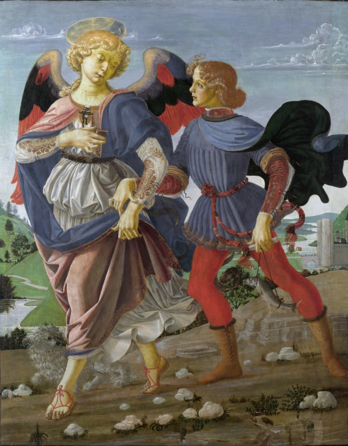 "Tobias and the Angel" by Andrea del Verrocchio (1470-1475)