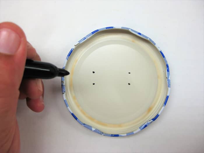 I put dots where I wanted the corners to be. I freehanded it so it is off center, but you get the idea!