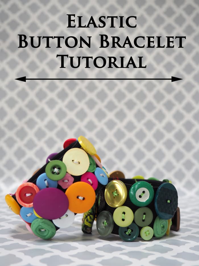 A great addition to your jewelry wardrobe, this fun and funky elastic button bracelet can be made in an afternoon.