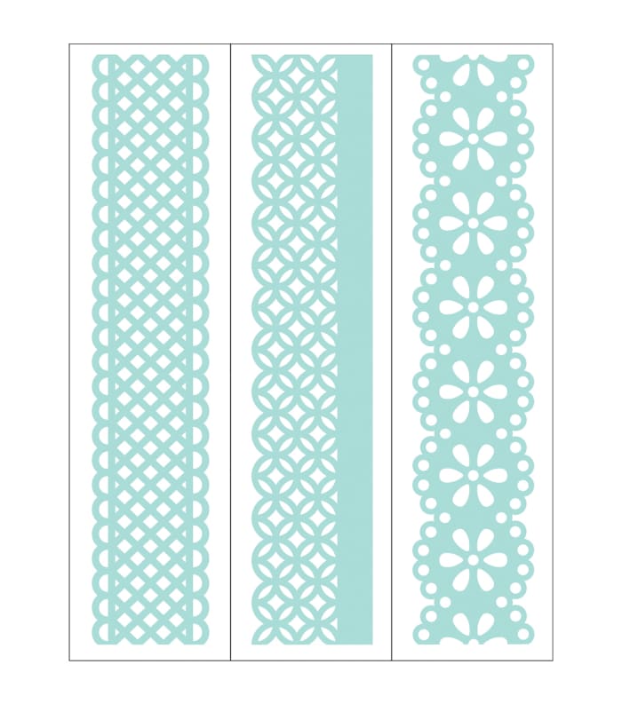 Examples of borders. They create very dimensional additions for your cards, scrapbook pages and journals