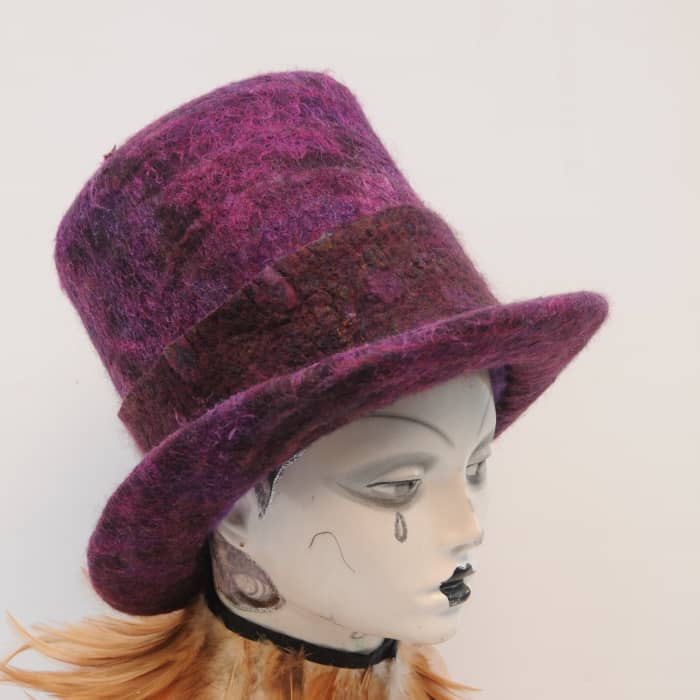 The Wet Felted Hat which was created using the Moët and Chandon Top-Hat Ice-Bucket.