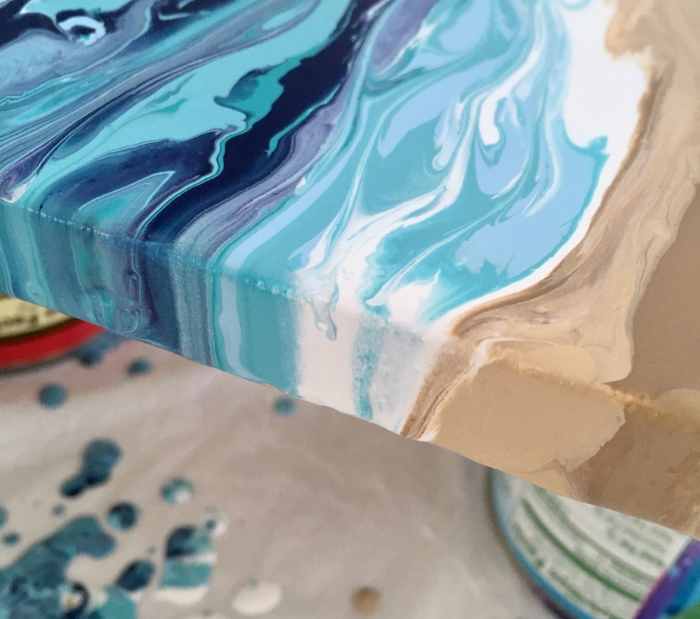 Paint flowing over the edges