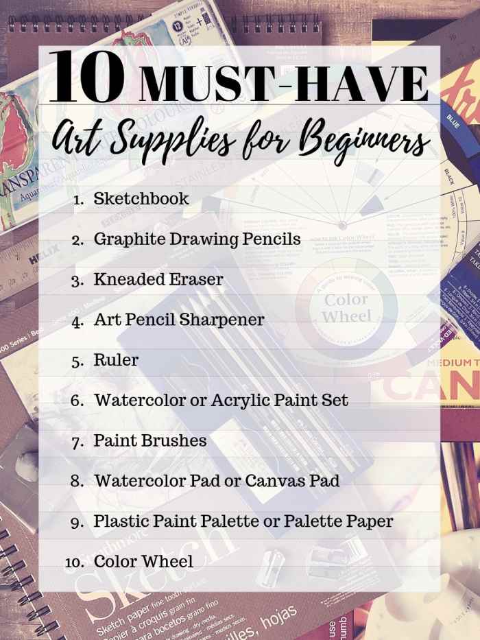 10 MustHave Art Supplies for Beginners