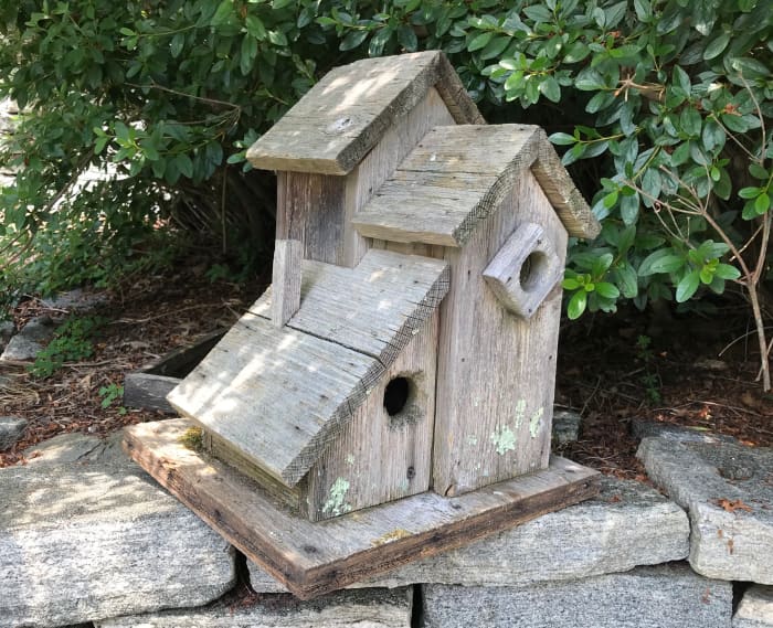 The original birdhouse fledged many families of bluebirds and wrens, and even a family of flying squirrels!