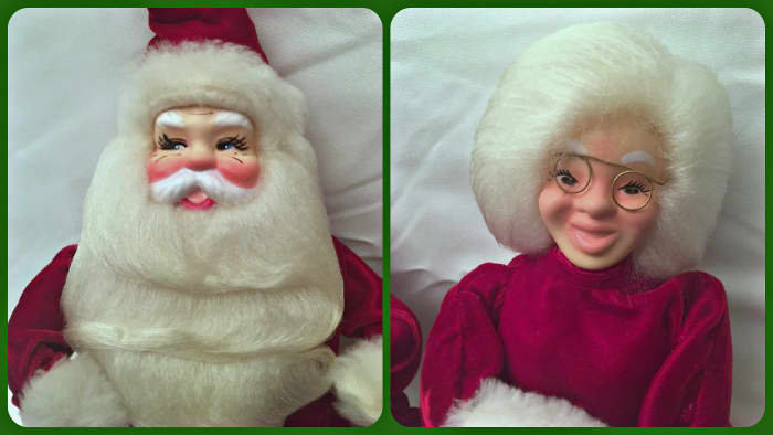 Yes it is true Harold Gale did make a Mr. And Mrs. Claus for the general public, for their home displays, and they both have good hair. Santa stands 16" tall and Mrs Claus is 14" tall.