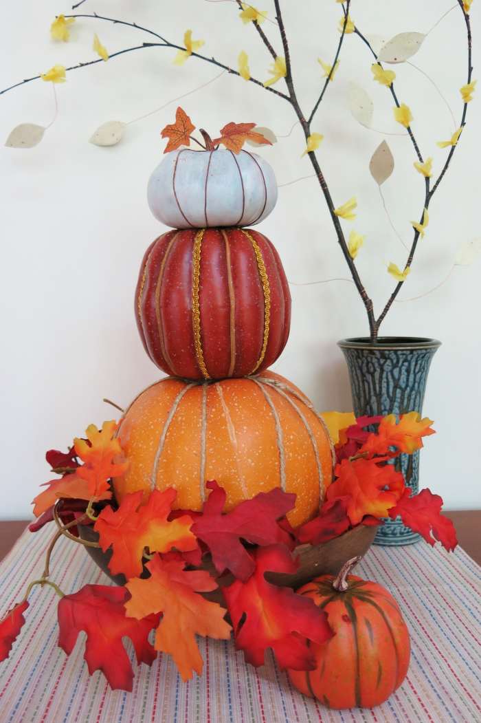 How to Make a Stacked Pumpkin Decoration for Fall Holidappy