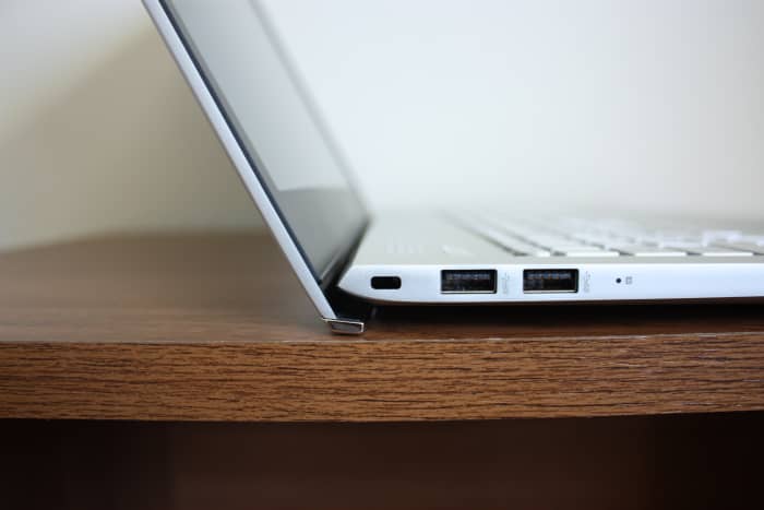 Lip on the backside of the lid folds underneath to elevate the keyboard and provide a "more comfortable" typing experience.