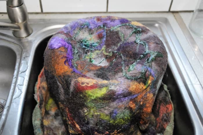 The Project placed inside the kitchen sink where hot and cold running water are available.