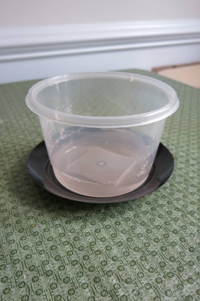 To add structure to a knitted basket, you will probably want to insert a plastic liner.