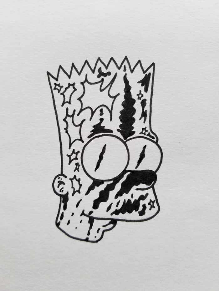 Quick and Easy Guide to Drawing Bootleg Bart Simpson - FeltMagnet