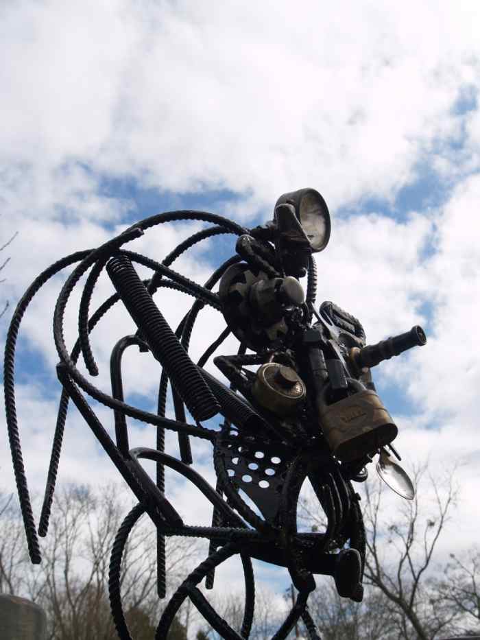 Functional and beautiful yard art is one of many artistic applications of welding skills.