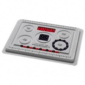 Specially designed beading boards are generally fairly inexpensive and versatile for many stringing projects.