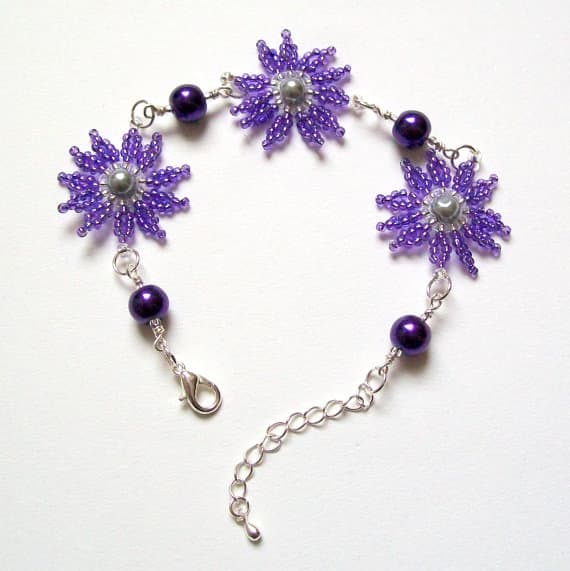 Consider pairing beaded flowers with wire wrapped or other wire components.