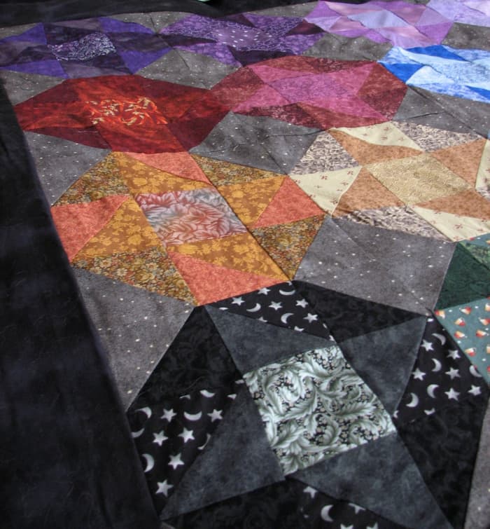 Quilt top sewn, edged and ironed - ready to layer with batting and backing.