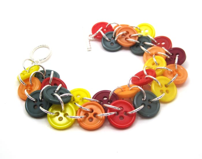 All of the buttons that you use should be high quality and in good condition. It is fine to use vintage buttons with some wear and tear as long as they won't compromise the quality of the piece.