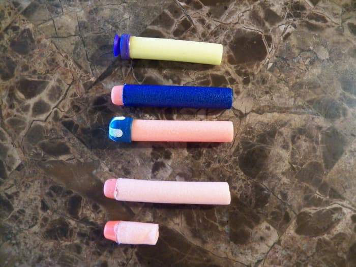 You can use any kind of dart, but Buzz Bee (yellow dart on top) is best. Bottom dart is modified to use with hopper.